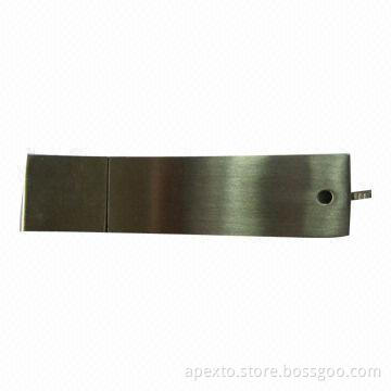 USB Flash Drive with Stainless Steel Housing and Plug-and-play Function